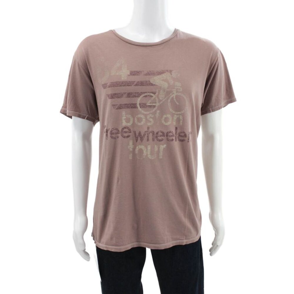 Project E Vintage Mens Pink Bicycle Graphic Basic Cotton Tee Size XL
